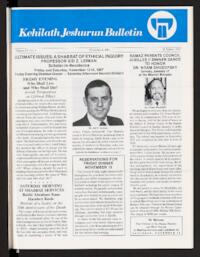 Kehilath Jeshurun Bulletin Vol. LV No. 3