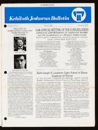 Kehilath Jeshurun Bulletin Vol. LV No. 8