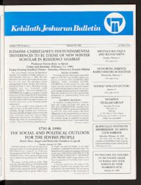 Kehilath Jeshurun Bulletin Vol. LVII No. 4