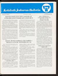 Kehilath Jeshurun Bulletin Vol. LX No. 2