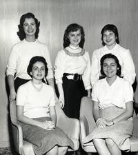 Five students posing