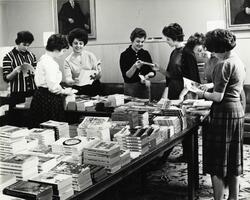 Students at Junior class book sale