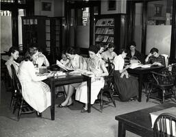 Students in library