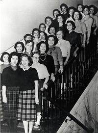 Class of 1959 on stairs