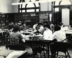 Students in library