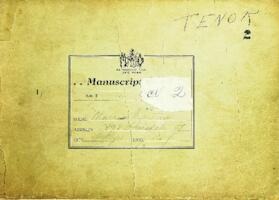 Liturgical music for high holidays (choral parts), manuscript 8F