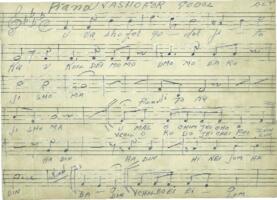 Liturgical music, manuscript 8R