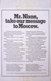 Mr. Nixon, take our message to Moscow