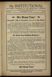 Institutional Vol. VIII No. 10