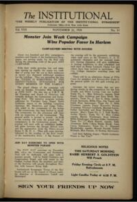 Institutional Vol. VIII No. 11