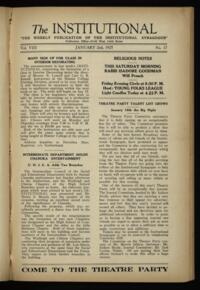 Institutional Vol. VIII No. 17
