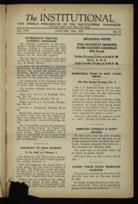 Institutional Vol. VIII No. 21