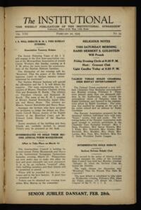 Institutional Vol. VIII No. 24