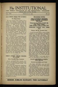 Institutional Vol. VIII No. 25