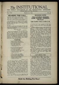 Institutional Vol. VIII No. 29