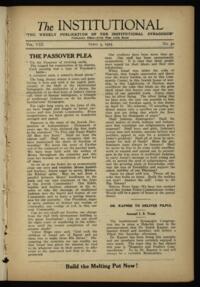 Institutional Vol. VIII No. 30