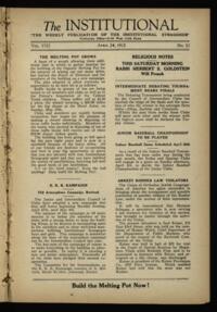 Institutional Vol. VIII No. 32