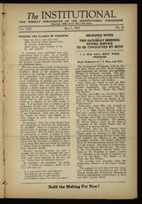Institutional Vol. VIII No. 33