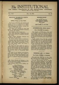 Institutional Vol. VIII No. 36