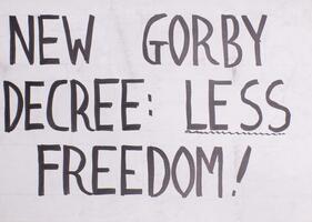 New Gorby decree: less freedom!