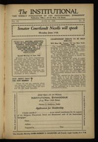 Institutional Vol. IX No. 21