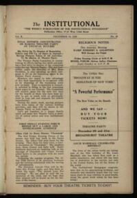 Institutional Vol. X No. 10