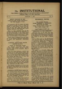 Institutional Vol. X No. 14