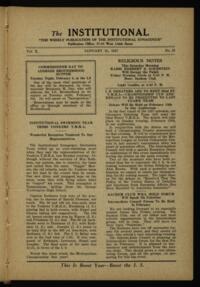 Institutional Vol. X No. 16