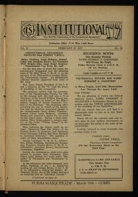 Institutional Vol. X No. 20