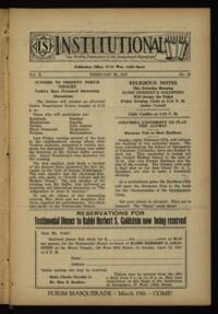 Institutional Vol. X No. 21