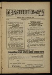 Institutional Vol. X No. 25