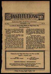 Institutional Vol. XII No. 26