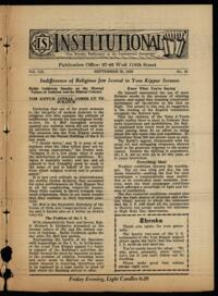 Institutional Vol. XII No. 29
