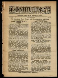 Institutional Vol. XII No. 30