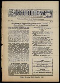 Institutional Vol. XIII No. 01