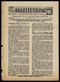 Institutional Vol. XIII No. 11