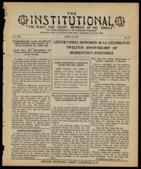 Institutional Vol. XIII No. 15