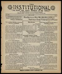 Institutional Vol. XIII No. 19