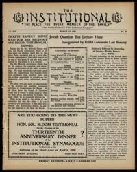 Institutional Vol. XIV No. 26