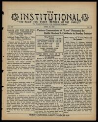 Institutional Vol. XIV No. 32