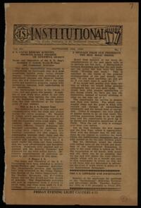 Institutional Vol. XV No. 01