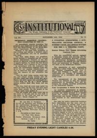 Institutional Vol. XV No. 10