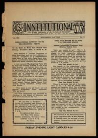 Institutional Vol. XV No. 11
