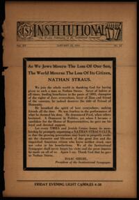 Institutional Vol. XV No. 19