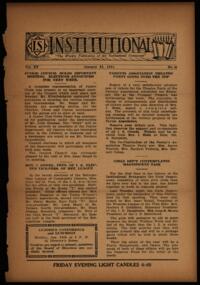 Institutional Vol. XV No. 20