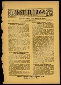 Institutional Vol. XV No. 14