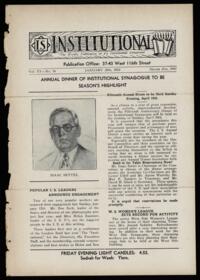 Institutional Vol. XV No. 16