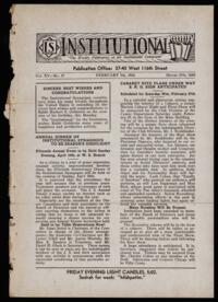 Institutional Vol. XV No. 17