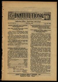 Institutional Vol. XV No. 31