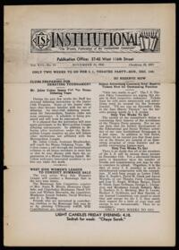 Institutional Vol. XVI No. 11